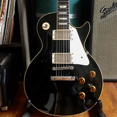 Gibson Les Paul '58 Reissue R8 Custom Historic 2000 Black Top/Natural back and sides image 1