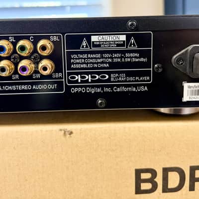 Oppo BDP-103 3D Blu-Ray Player w/ Remote, HDMI Cable, Bag, Box; Tested SEE VIDEO image 9
