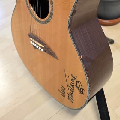 Dave Mustaine's personal Dean Recording Studio Acoustic Guitar Martin D45 Cutaway MEGADETH Artist Signed owned by DAVE MUSTAINE with custom USA tour soft case image 10