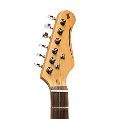 Stagg T Series Classic Electric Guitar Sunburst Finish - Paulownia Body - Maple Neck image 5