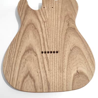 Unfinished 2 pcs Roasted Swamp ash Body Telecaster style, Light (-1,8kg / -3,9lb image 3