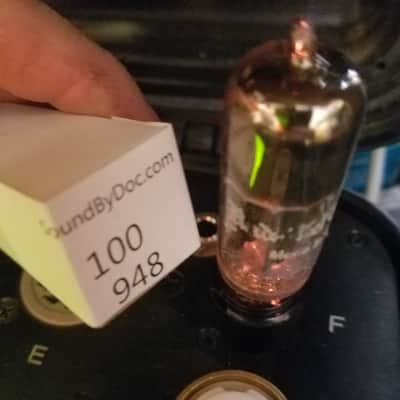 Raytheon 12BH7A tNOS AT1000 TESTED Balanced! PI Vacuum Tube black plate 12BH7 dual triode 1951-1959 image 4