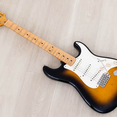 1991 Fender '54 Stratocaster ST54-900 Sunburst Lacquer w/ American Vintage Pickups & Case, Japan MIJ Fujigen image 12