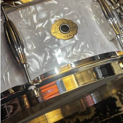 Slingerland Radio King 5.5" x 14" Solid Maple Snare - White Marine Pearl image 2