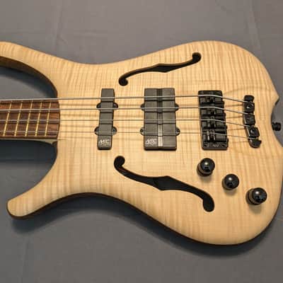 2008 Warwick Infinity NT 4 - AAAA Flame Maple - Natural Oil - Lefty image 2