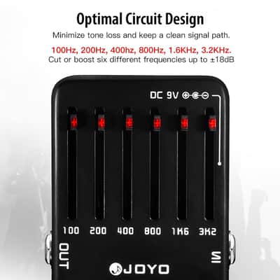 Joyo JF-11 6-Band EQ Guitar Pedal, ±18dB Graphic Equalizer (Price includes the import duty for US buyer) image 4