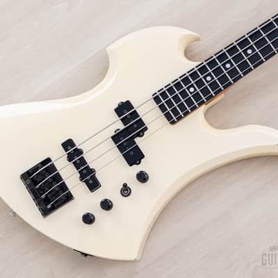 1989 BC Rich Mockingbird Bass MB-857 Vintage PJ Bass Snow White, Japan image 1