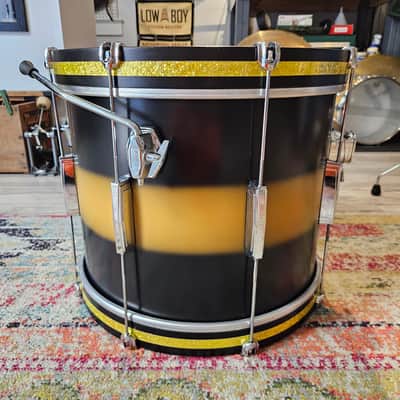 Ludwig Club Date USA 18-14-10" Maple/Poplar 7-ply Shells - Black/Gold Duco image 8