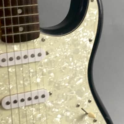 Vintage 100% Original Squier Strat 2003 Gloss Black Natural Relic Stratocaster Aged Pearl Pickguard image 5