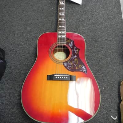 Epiphone Hummingbird HS Dreadnought Acoustic Guitar Heritage Cherry Sunburst image 1
