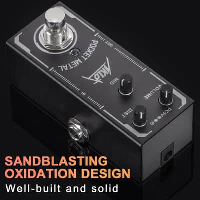 Pocket Metal Guitar Pedal, AKLOT Electric Effects Pedals Distortion Sounds Mini Single Type DC 9V True Bypass image 3