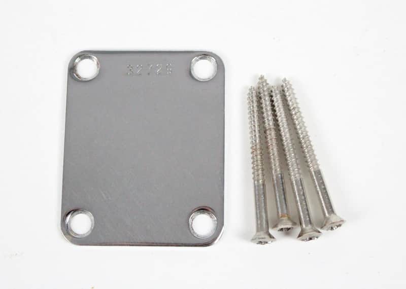 1958 Fender Stratocaster/Telecaster/Jazzmaster/Esquire/Jazz/Precision Bass 4-Bolt Pre-CBS 1950s USA Neck Plate image 1