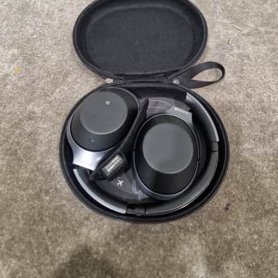 Sony WH-1000XM2 - Noise Cancelling Headphones - Black - Excellent w/ Soft Case & Cables image 8