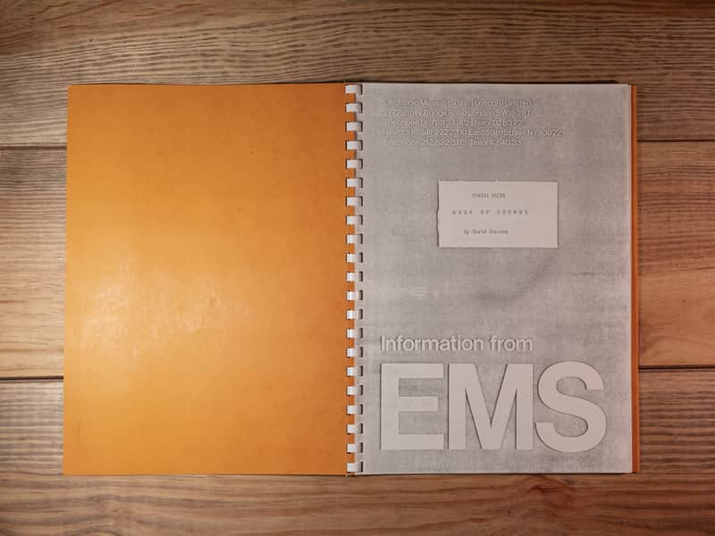 EMS EMS Synthi users brochure - The book of sounds by David Stevens image 1