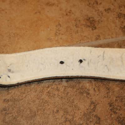 1960's Fender Leather Guitar Strap with Floral design on buckle image 9