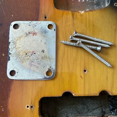 Fender Jazz Bass Body 1970 - Sunburst Vintage 100% Original! With Matching Neck Plate image 13