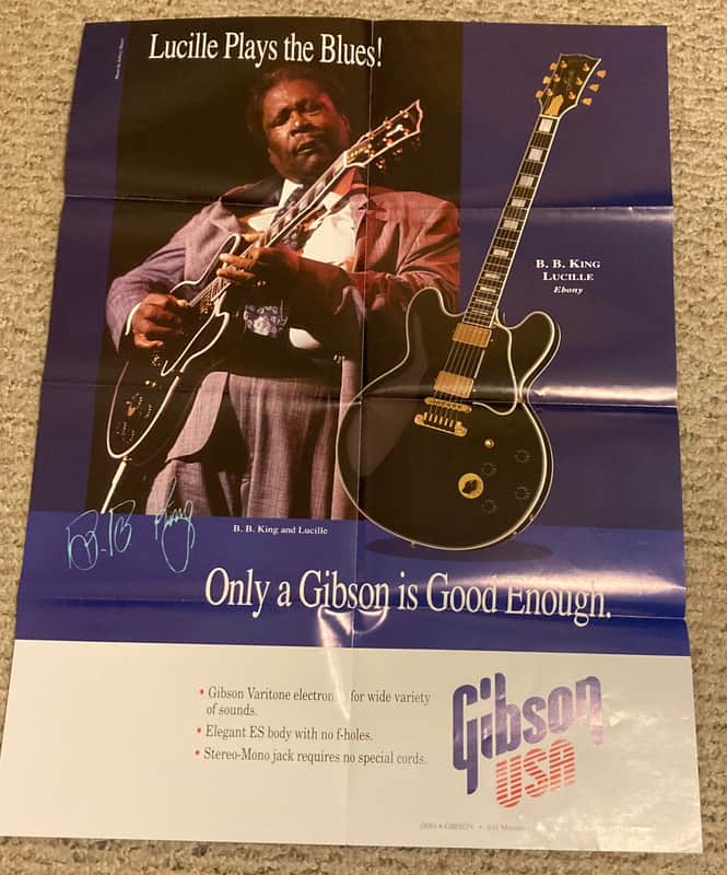 Gibson BB King/ES artist collection poster 1993 image 1