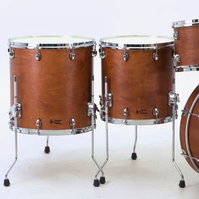 TreeHouse Custom Drums 8-piece Plied Maple Drumset "Middle Brown 8-pc" image 4