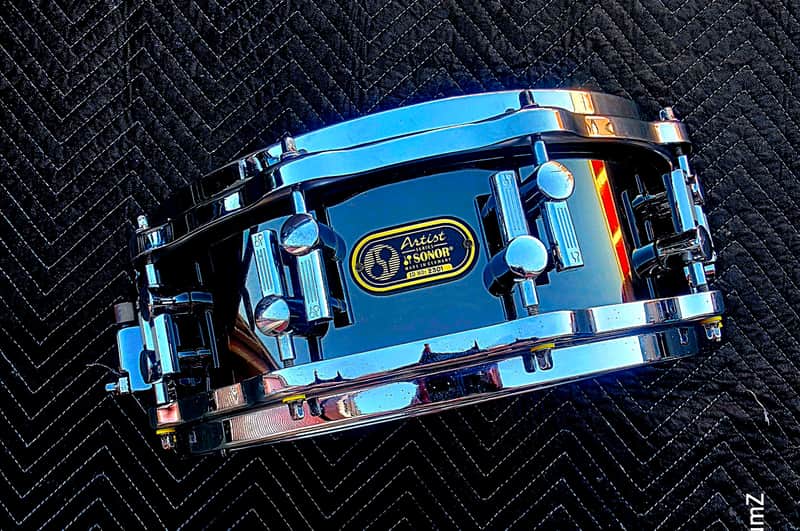 Sonor Ferromagnese Steel ARTIST 5X14 Blk/yella badge - Blk nkl image 1