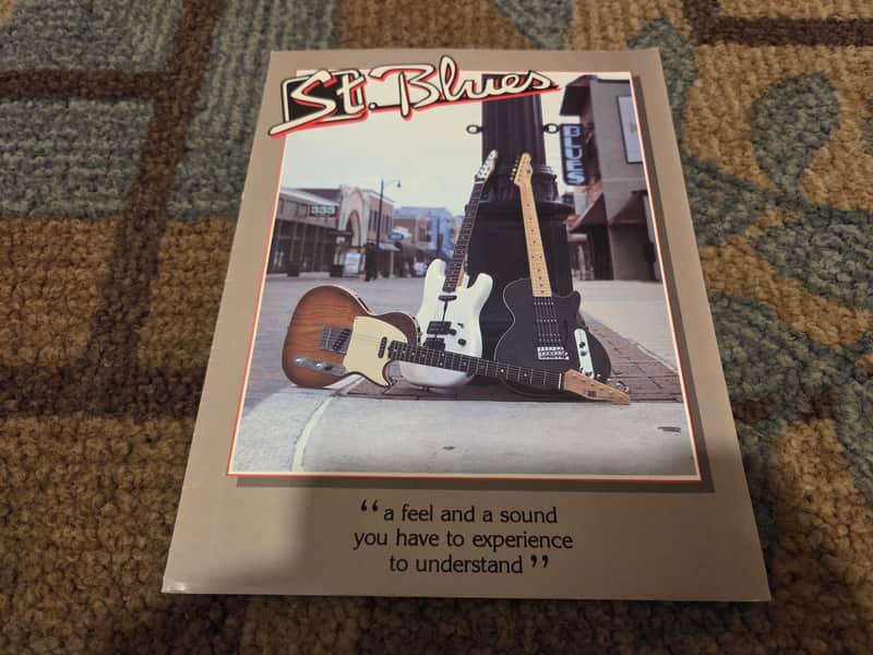 Vintage Circa 1985 St. Blues Guitar Catalog! Rare, Original Case, Paperwork! image 1
