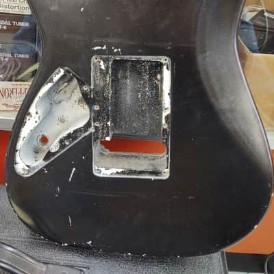 Guitar Body- Black modern Double Cut image 2
