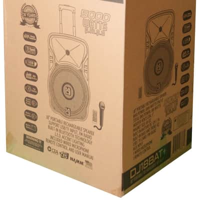 2 MR DJ USA DJ18BAT 18" 5000W Max Power Speaker with Built-In Bluetooth & Battery image 7