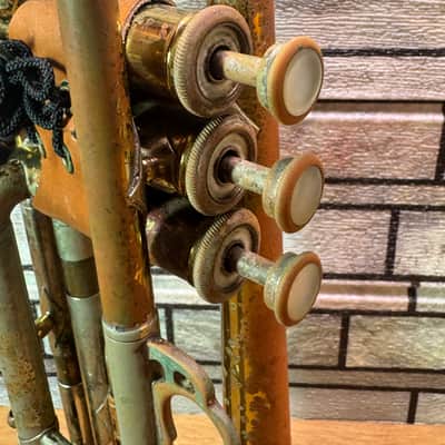 Antoine Courtois Brevete Trumpet Natural Relic with Case image 6