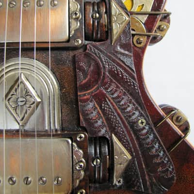 Tony Cochran Guitars Custom #50 "Lidia" 2015 - Aged Leather & Chrome image 4