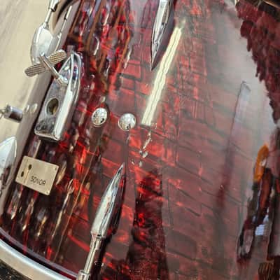 Sonor Teardrop 20-16-13-12" Drum Kit in Ruby Pearl 6-ply Beech image 4