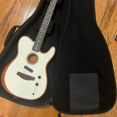 Fender Acoustasonic Player Telecaster with Case and New Strings - Arctic White image 1