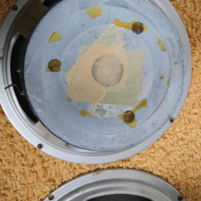 RARE Celestion matching pair 1969  Pre-ROLA Greenback T1234 G12H 30 watt 8 ohm pulsonic cones image 9