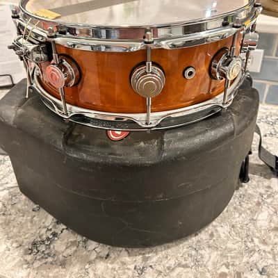 DW Collector's Series Cherry Standard 5x14 Snare Drum 2012 - Natural Gloss Lacquer w/ Hard Case image 2