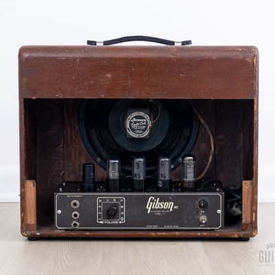 1952 Gibson BR-6 Vintage 1x10 Tube Amp w/ Jensen Field Coil & RCA Tubes, Serviced image 8