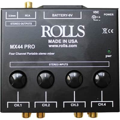 Rolls MX44 PRO 4-Channel Stereo RCA & 1/8" Mixer image 1
