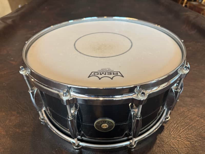 Gretsch G4164SS USA Custom Solid Steel 6.5x14" 10-Lug Snare Drum - Black Nickel-Plated image 1