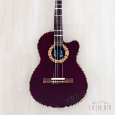 1993 Gibson Chet Atkins CE Classical Wine Red Cutaway Acoustic Electric Nylon String Guitar w/ Case & Tags, Yamano image 2