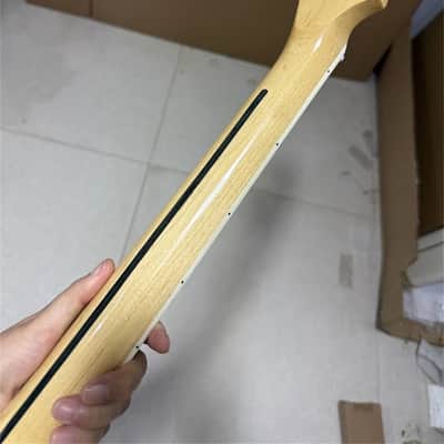 24 inch short scale maple electric guitar neck block inlay 22fret big head Parts image 7