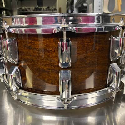 Pearl G-714SX Supergripper snare maple 1985 - Walnut lacquer image 8