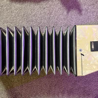 *Taking Offers* Hohner Imperial III Piano Accordion 26-Key 1930-1939 - Ivory/White image 14