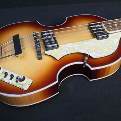 Hofner HCT-500/1-SB Contemporary Series VIOLIN Beatle Bass GREAT Brown Sunburst Vintage Look with Tea Cup Knobs image 6