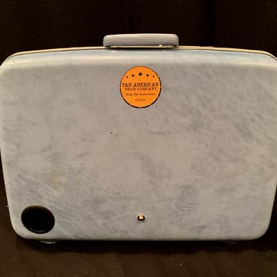 Pan American Drum Company 12" Electric Samsonite Suitcase Kick Drum 2019 Baby Blue image 5