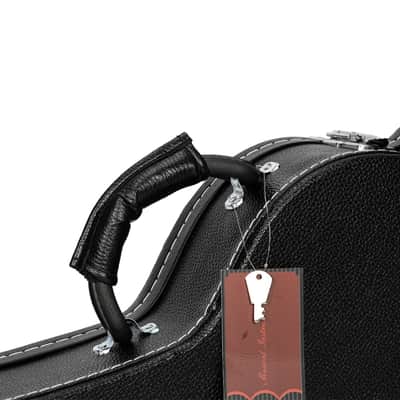 Glarry High-End Fine-Grain PU Leather Hard Case for 335 Style Semi-Hollow & Hollowbody Electric Guitar 2020s - Black image 5