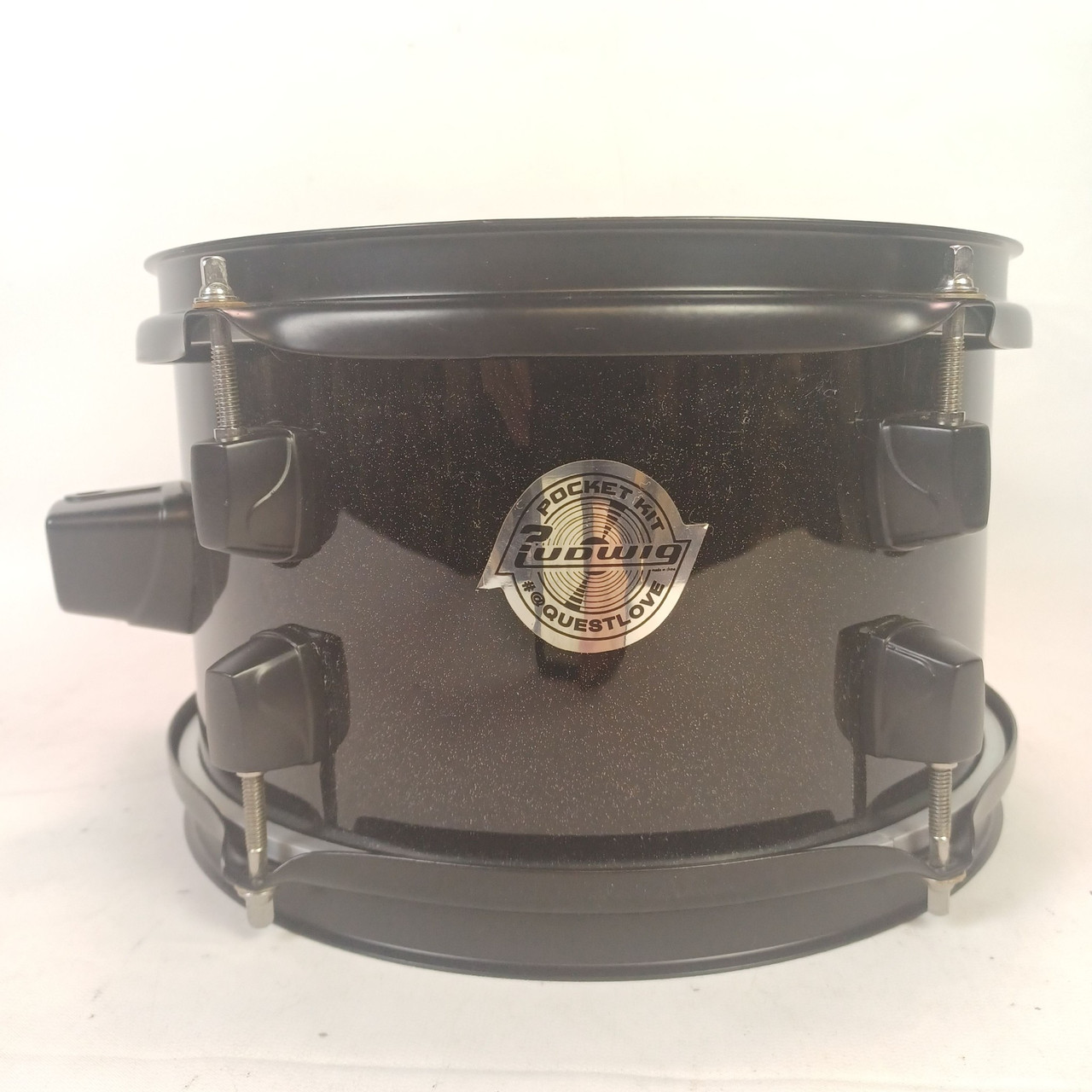 Ludwig 6x10" Questlove Pocket Black Sparkle Tom Drum Rack Ride Small Bop Fast — main photograph