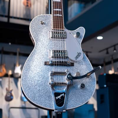 Gretsch G6129T Players Edition Jet FT with Bigsby - Silver Sparkle image 1