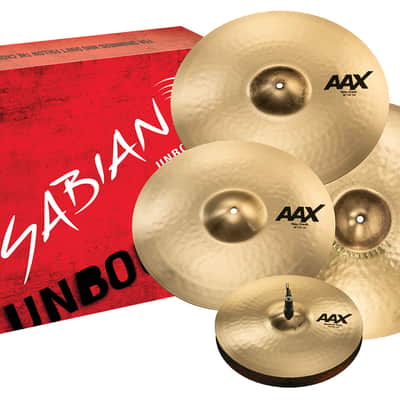 SABIAN 25005XCPB AAX Promotional Set Cymbal Package 4-Pack Brilliant Finish Made In Canada image 1