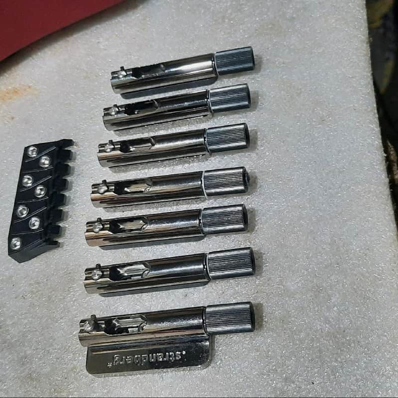 Strandberg EGS Rev7 MonoRail Bridge Tuner Assemblies - Chrome | Boden NX 7 String | DHL Express fees Included | image 1