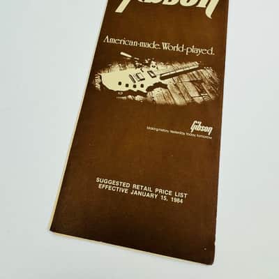 Gibson Price List – Suggested Retail, Norlin Era 1984 image 1