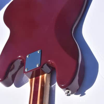 Ankh Instruments Left Hand, 4 string, Jazz Bass, Woodie, 2022, Midnight Wine image 7