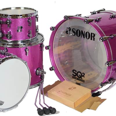 Sonor SQ2 Bright Violet Sparkle Shell Kit 4-pc image 1