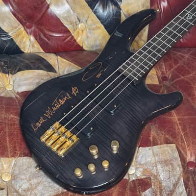Dean DAVE MUSTAINE owned MEGADETH Studio Jazz Professional Bass Artist Signed - Wrote bass parts for Dystopia and Super Collider albums AAA Flame image 7